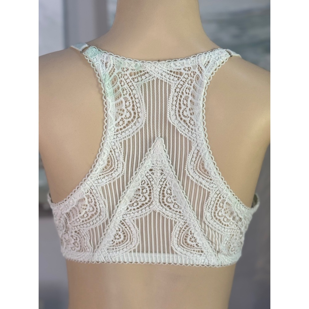 Victoria's Secret 36D Soft Mint Full Lace Racerback Front Closure Bra